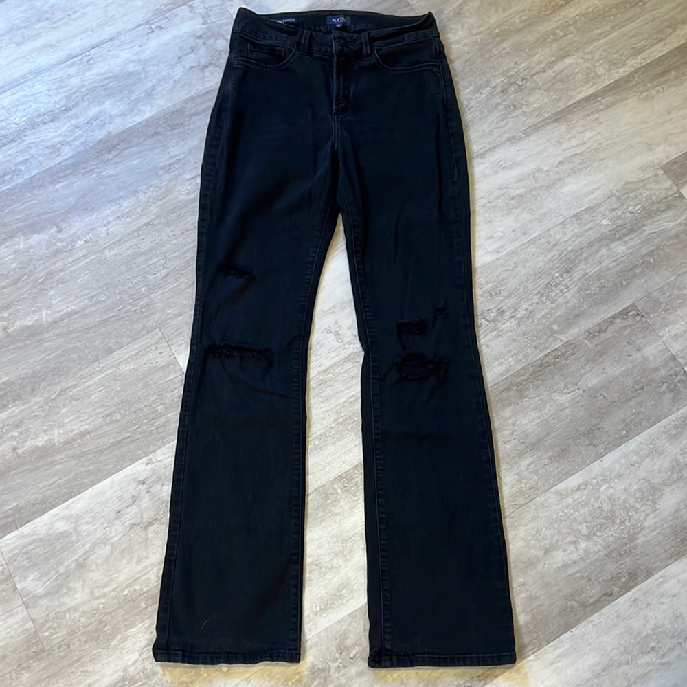 Women’s NYJD Black, Barbara, Boot Cut Jeans size 8